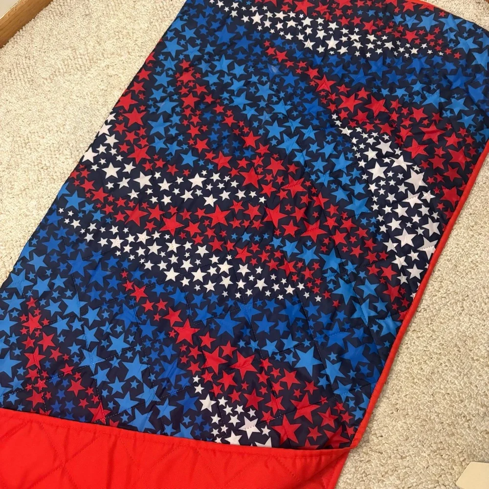 Red White Blue USA July 4th Beach Picnic Utility Blanket 5’ X 6’ outdoor cabin